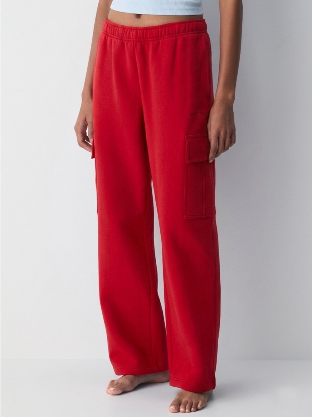 Aritzia TNA Cozy Sweatfleece Mega Cargo™ Sweatpant- Flashing Red